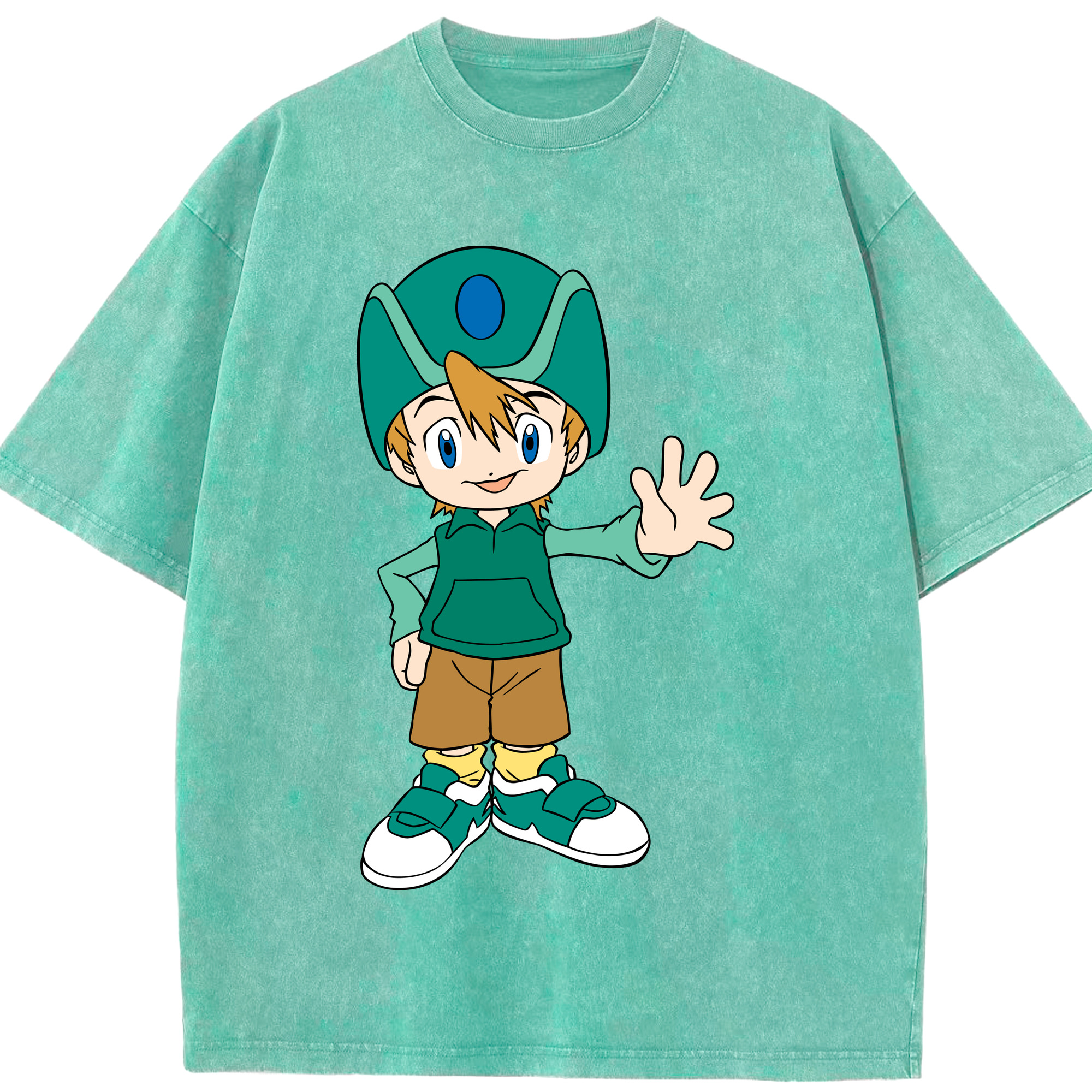 （画像用） Digimon デジタルモンスター/デジモン 綿100% ヴィンテージ風 半袖Tシャツ（フロントプリント）